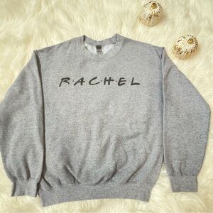 Friends Rachel Crewneck Womens Sweatshirt Gray Heavy Size Medium
